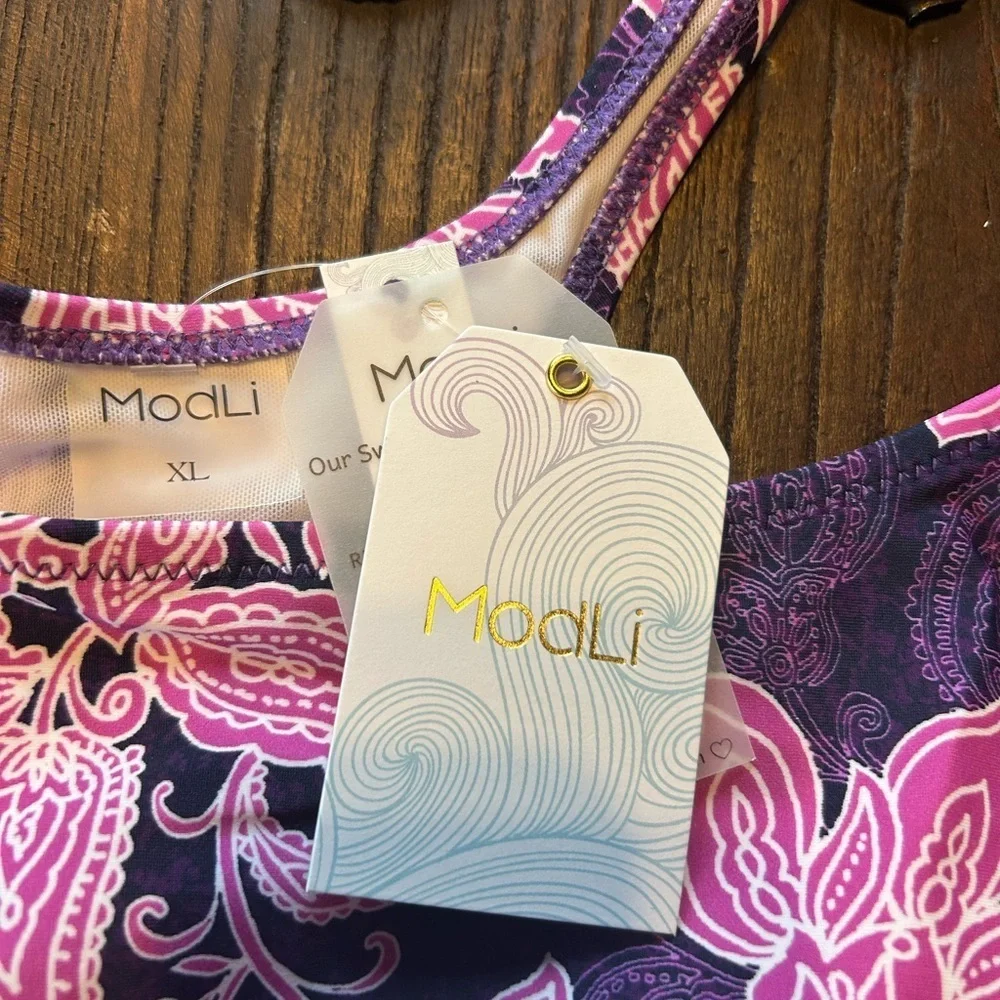 Floral Pink and Purple Bikini by Modli